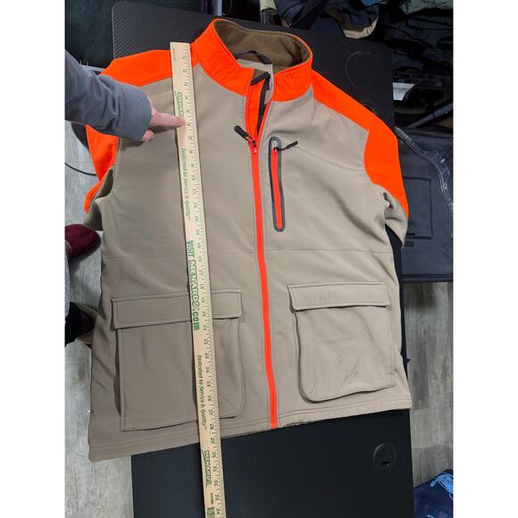 GameHide Bird Hunting Jacket Tan Blaze Orange Fleece Lined Size XL Shell Pockets - Picture 8 of 12